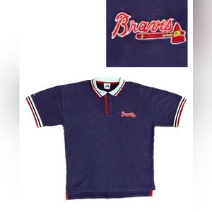Vintage Apex One Atlanta Braves Polo XL Shirt